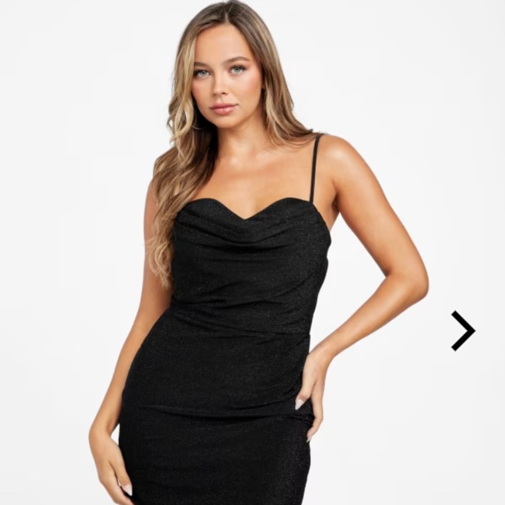 Guess Factory Cassey Metallic black  mini dress size medium